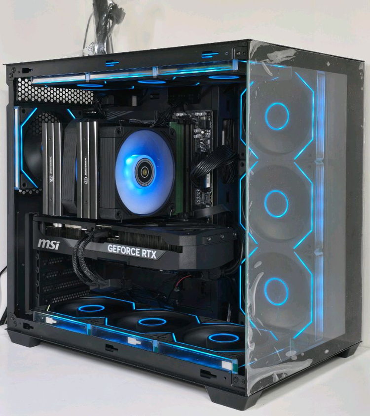 (새제품 반본체 블랙)9800X3D, B850M WIFI, 1000W, 공랭최강, 방송게이밍컴퓨터본체 이미지