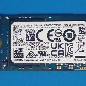 Kioxia NVMe 256GB (2242) 이미지