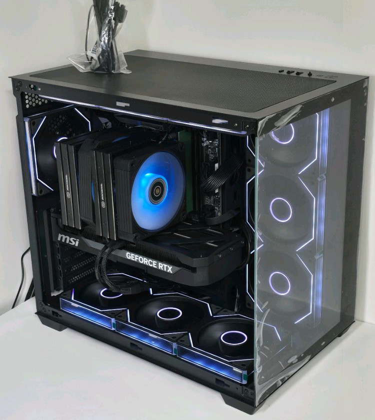 (새제품 반본체 블랙)9800X3D, B850M WIFI, 1000W, 공랭최강, 방송게이밍컴퓨터본체 이미지