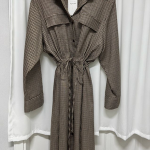 [새상품] 어거스트플랜 체크 롱 원피스 XL 이미지