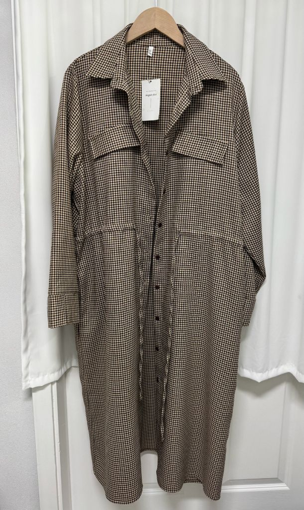 [새상품] 어거스트플랜 체크 롱 원피스 XL 이미지