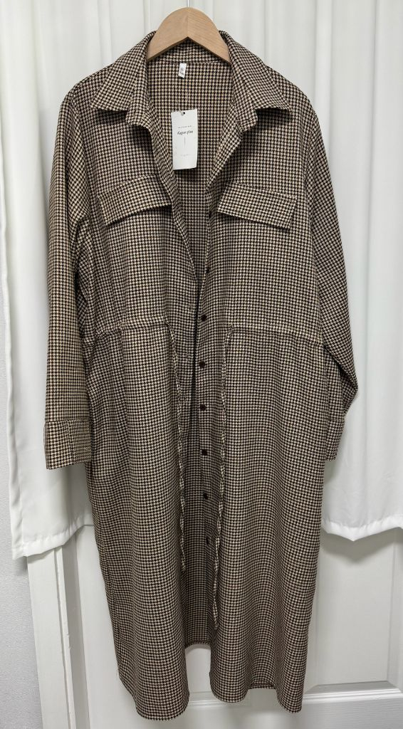 [새상품] 어거스트플랜 체크 롱 원피스 XL 이미지