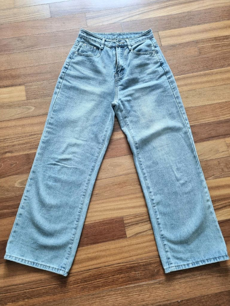 하이웨이스트 와이드 청바지/ 와이드팬츠/ 와이드 데님 이미지