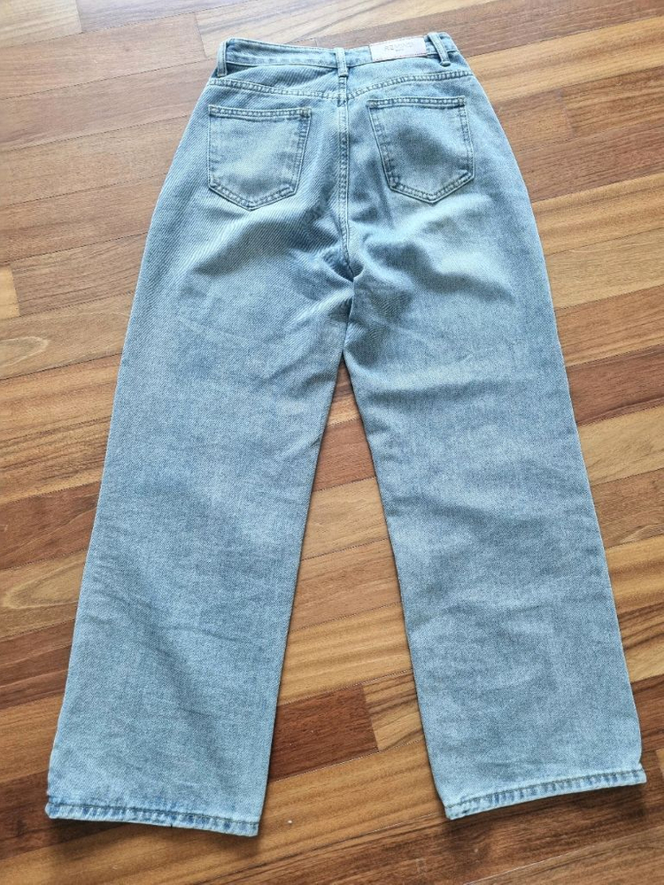 하이웨이스트 와이드 청바지/ 와이드팬츠/ 와이드 데님 이미지