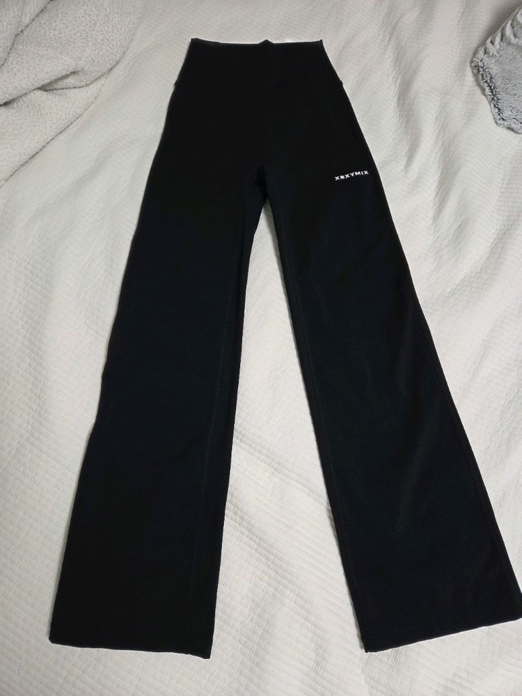 젝시믹스 블랙라벨 시그니처 360N 부츠컷 레깅스 S사이즈(블랙+그레이) 이미지