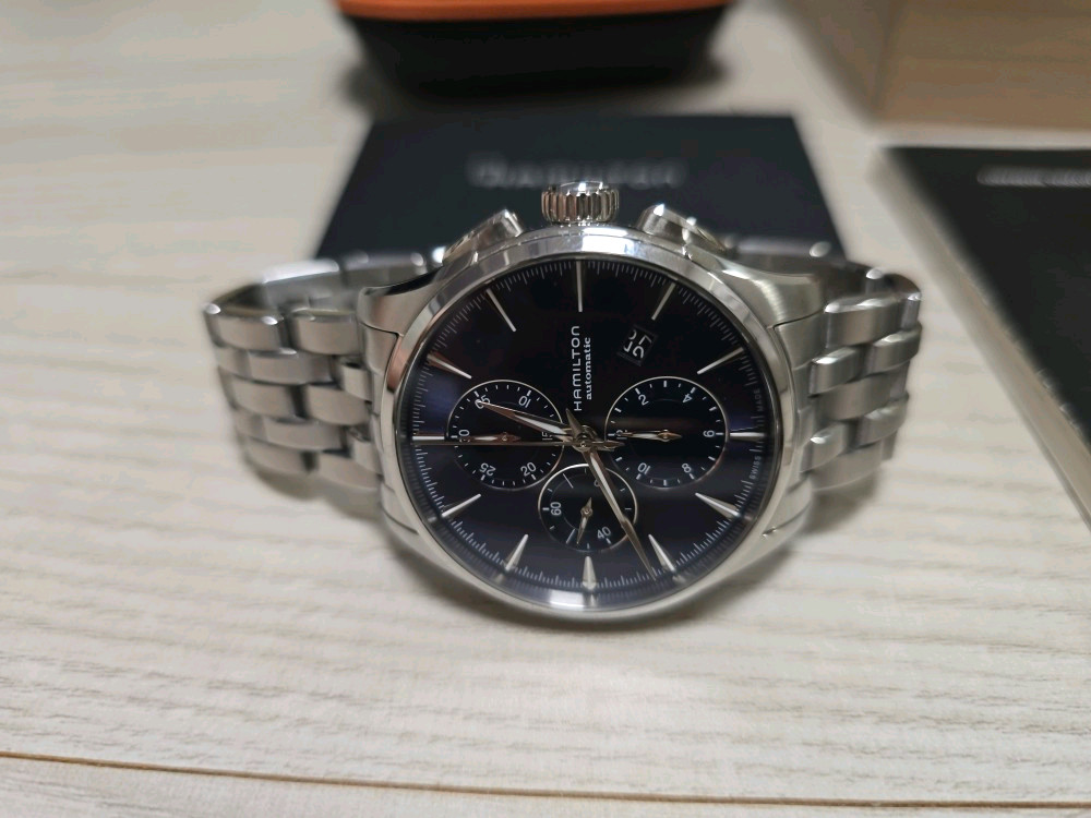 해밀턴 재즈마스터 크로노 청판 오토백화점 성골 풀셑 이미지