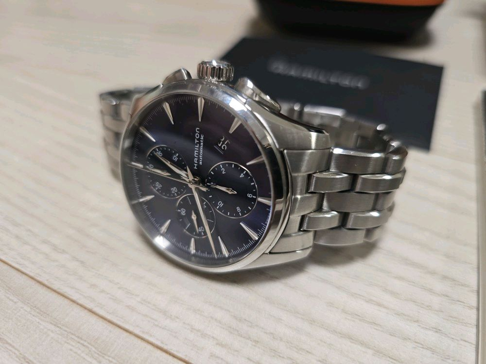해밀턴 재즈마스터 크로노 청판 오토백화점 성골 풀셑 이미지
