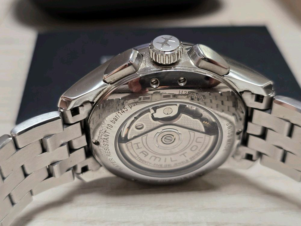 해밀턴 재즈마스터 크로노 청판 오토백화점 성골 풀셑 이미지