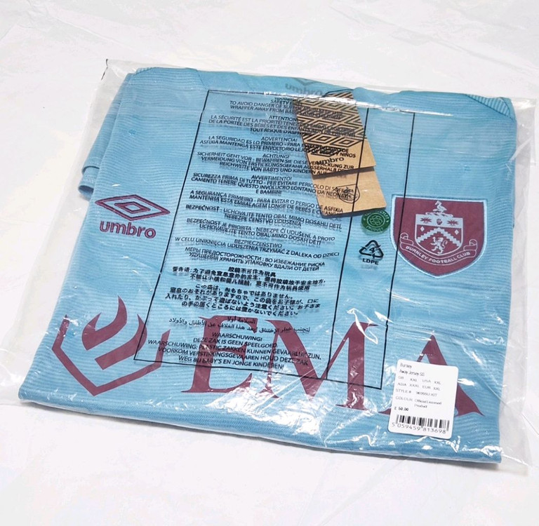 (새상품/3XL)번리 어웨이 축구 유니폼 엄브로 반팔 티셔츠 프리미어리그 EPL 이미지