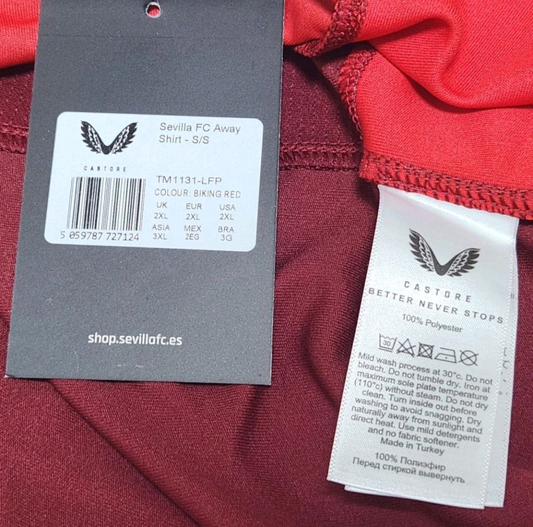 (새상품/3XL)세비야 어웨이 유니폼 축구 저지 캐스토어 반팔 티셔츠 스페인 라리가 이미지