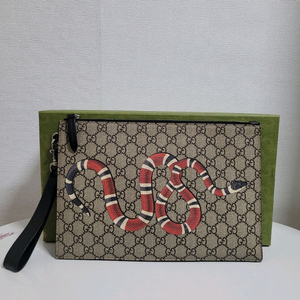 구찌 스네이크 수프림 지퍼 클러치 이미지