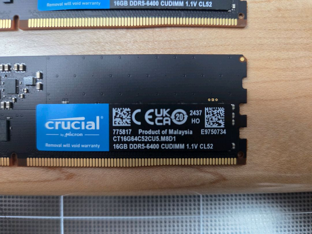 (가격내림)마이크론 Crucial DDR5-6400 CL52 (16GB x2) 데스크탑램 아스크텍 국내정품 이미지
