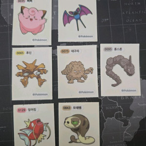 포켓몬빵 띠부씰 총7개 일괄=채팅(계좌)거래시 gs25반택포함 5천원 이미지