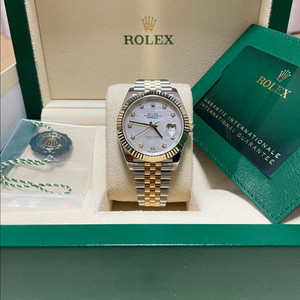 로렉스 신형 데이저스트 41 자개판 텐포인트다이아 옐로콤비 판매합니다 이미지