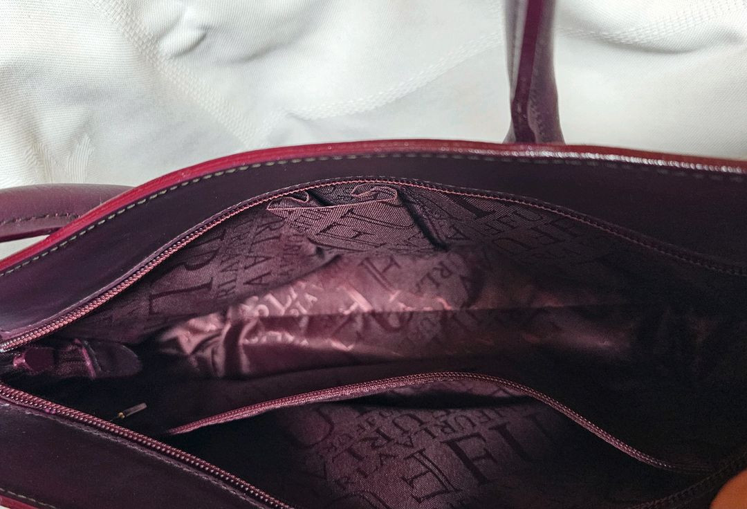 [S급 정품] 훌라(FURLA) 이태리 가죽 숄더백 - 버건디 컬러 이미지