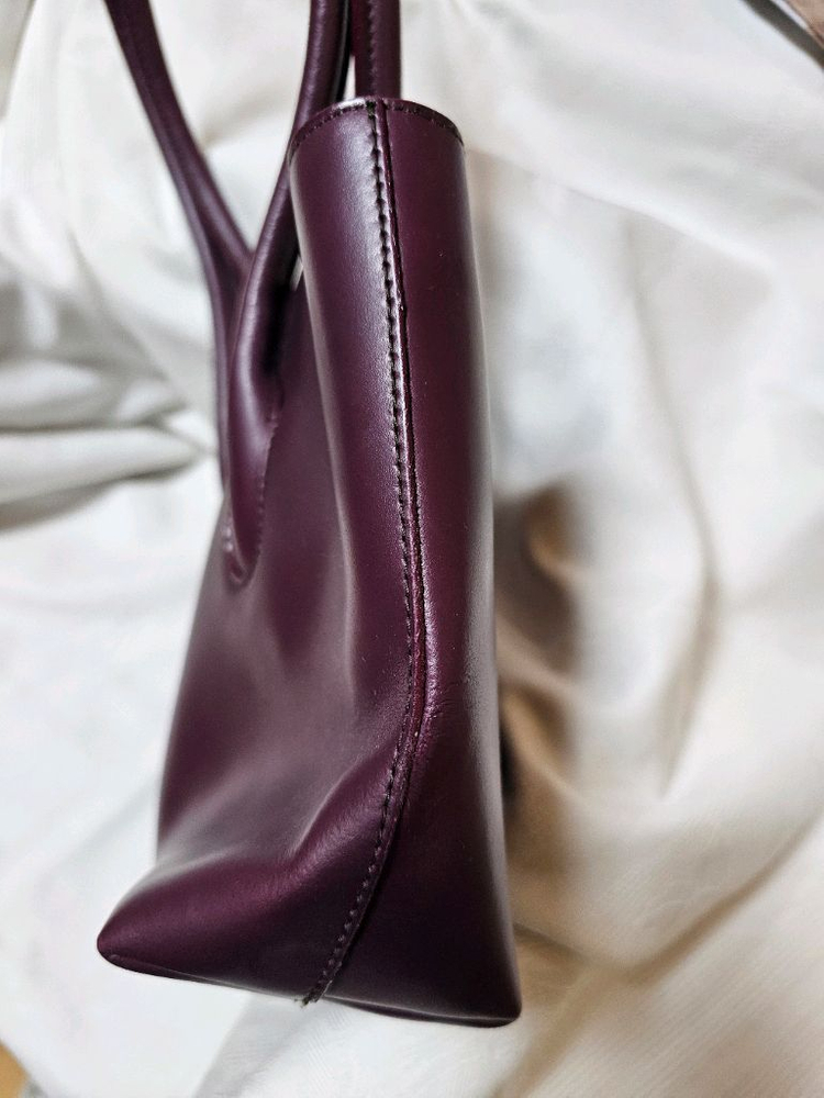 [S급 정품] 훌라(FURLA) 이태리 가죽 숄더백 - 버건디 컬러 이미지