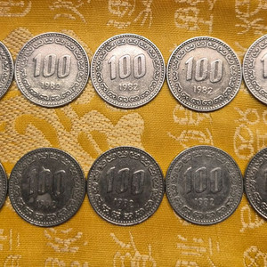 1982년 100원 동전 10개세트 이미지