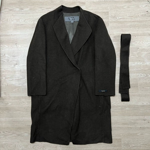 베라왕 여성 캐시미어 핸드메이드 벨티드 롱 랩코트 [카키 브라운] 55 이미지