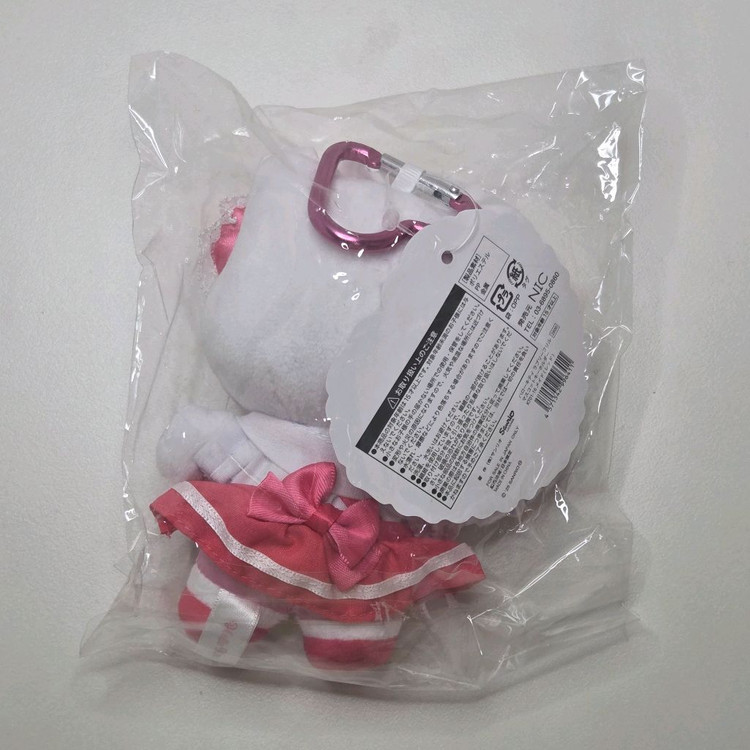 산리오 헬로키티 메이드 프릴 레드 인형 키링 이미지