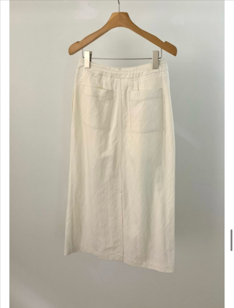 브런치 BR베키 스커트 스트링 H라인 롱치마 크림 이미지