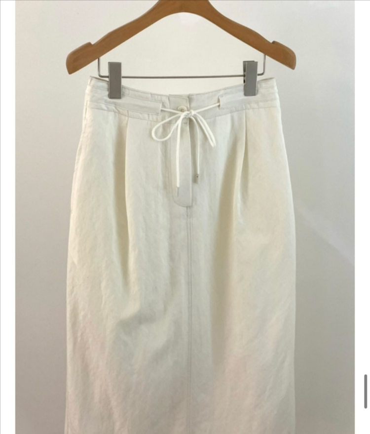 브런치 BR베키 스커트 스트링 H라인 롱치마 크림 이미지