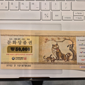 문화상품권 5만원권 이미지