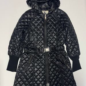 여성 버버리 런던 커스텀 다이아몬드 퀄팅 롱 후드 자켓 S