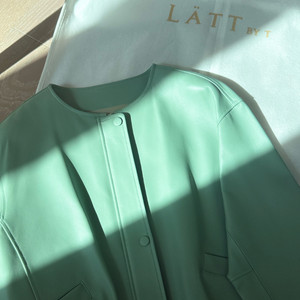 오늘만 특처분가>새상품) Latt 한섬 래트바이티 리얼 레더자켓s