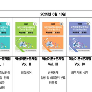 2025 보건의료정보관리사 교재세트 협회문제집 이미지