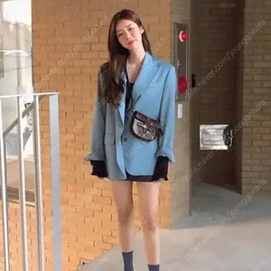 그로브스토어 차정원 미니 자켓 블루