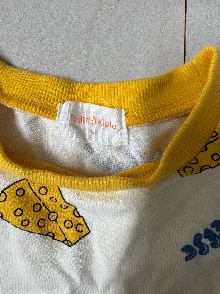 토들앤키들 치즈 티셔츠 L사이즈(120사이즈) 이미지