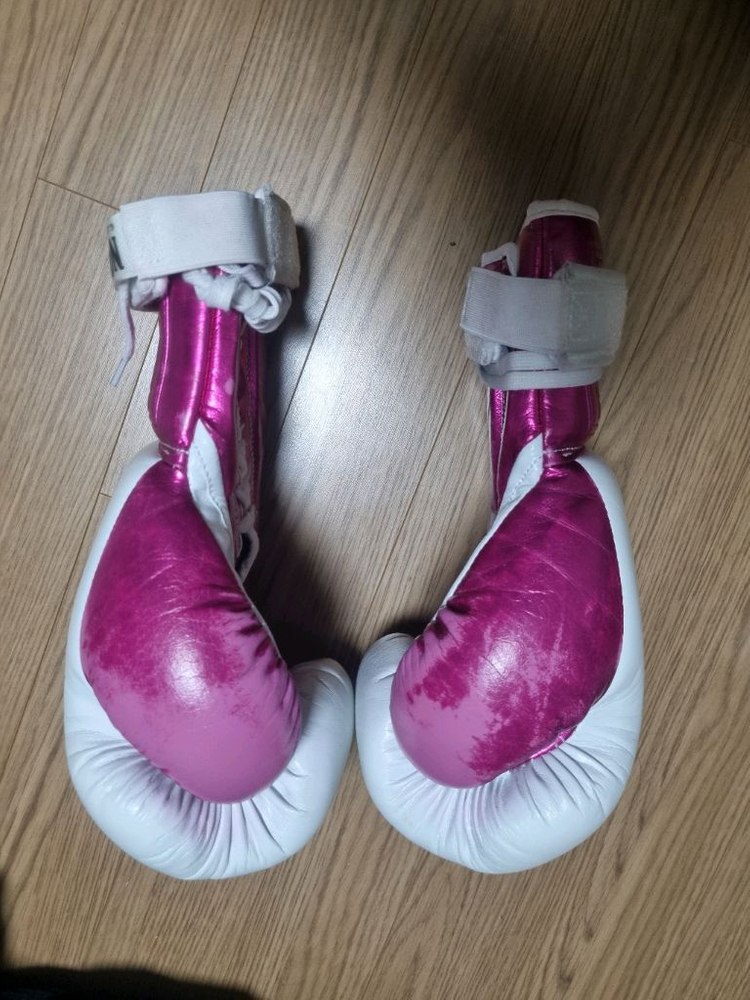 노복싱노라이프 복싱글러브 14온스 핑크/화이트 이미지