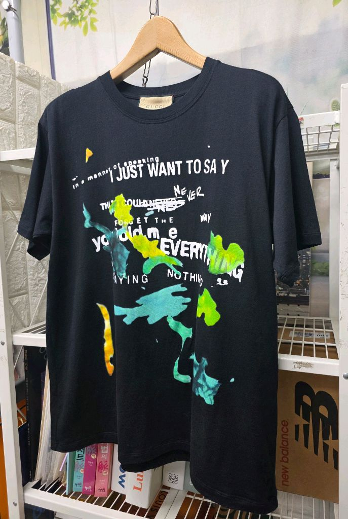 구찌 남성 반팔티 100 그래픽 프린터 반팔티셔츠 MM72 이미지