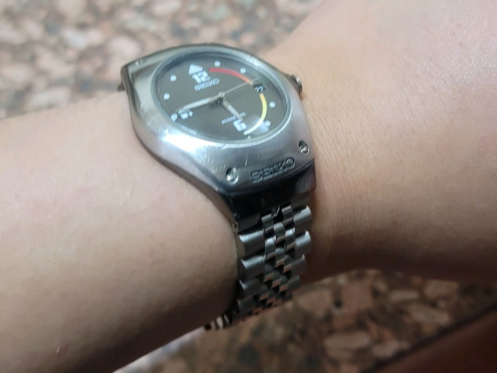 90s 세이코 명품 디자이너 키네틱 빈티지 쿼츠 시계 이미지