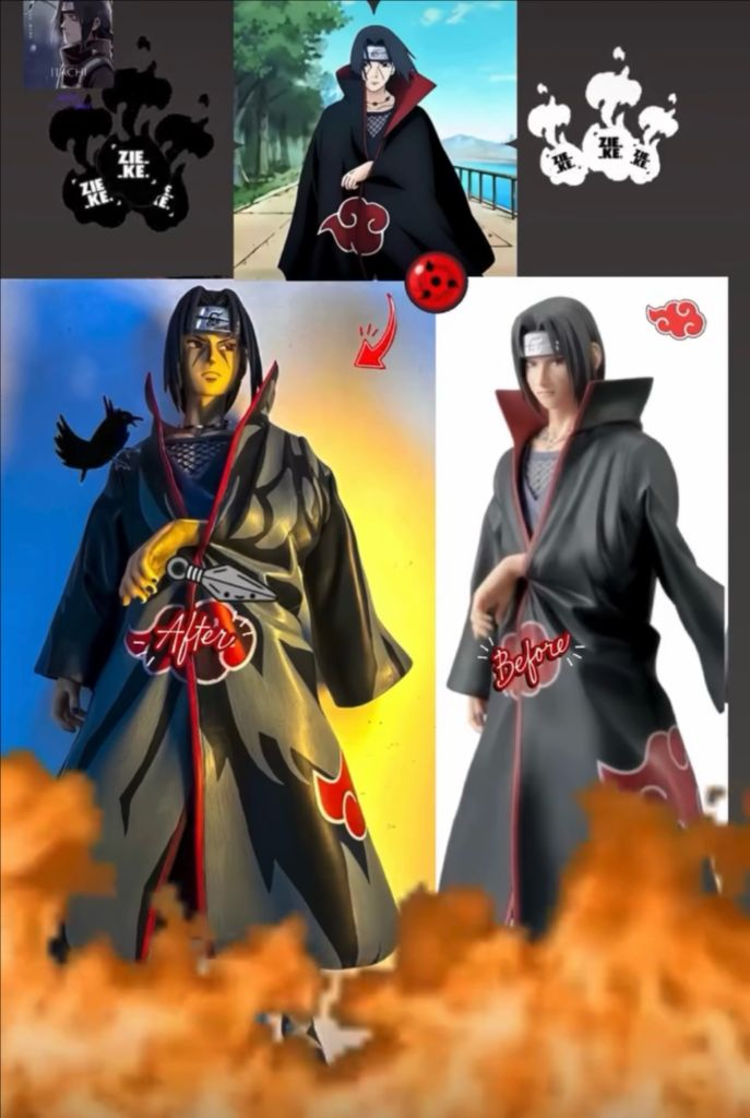 [일괄] 나루토 시리즈 2D애니도색 붓도색 리페인트 피규어 레진 리페인팅 이미지