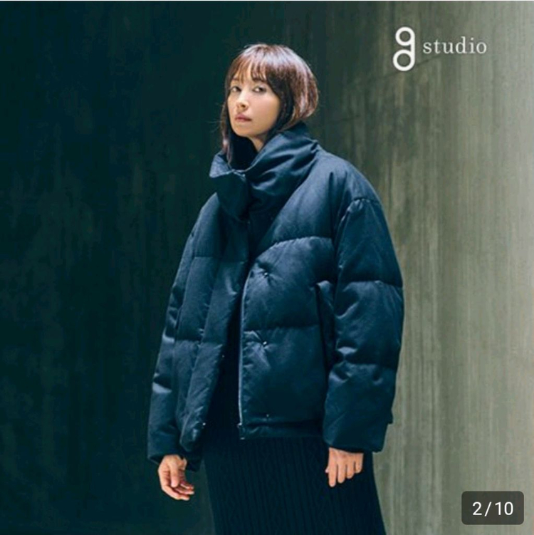 (88)여성 지스튜디오 구스다운 헤링본 숏 푸퍼 패딩 이미지