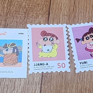 짱구 띠부씰 우표씰 이미지