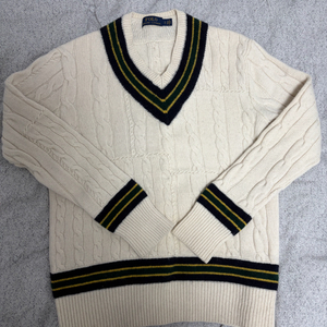 폴로 울 캐시미어 케이블 크리켓 니트 S 판매합니다