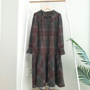 써스데이아일랜드 스판 체크원피스 이미지