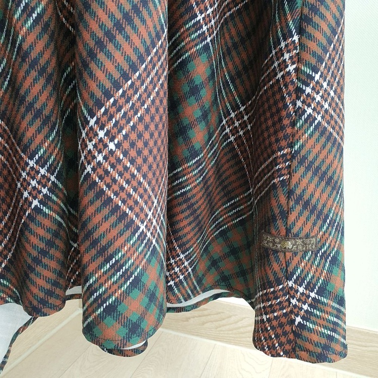 써스데이아일랜드 스판 체크원피스 이미지