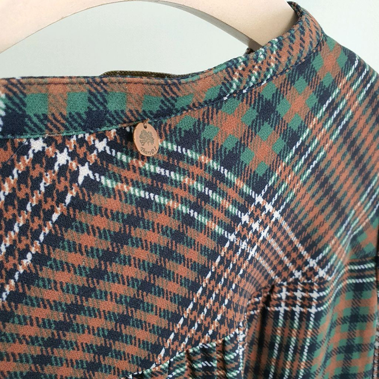 써스데이아일랜드 스판 체크원피스 이미지