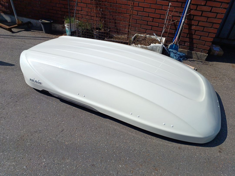 구형 팰리세이드lx2 코토일체형루프박스 화이트 변색 중고 이미지