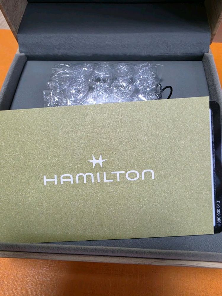 [미개봉] 해밀턴 카키 필드 메카니컬 38mm 나토 스트랩 그린 화이트 이미지