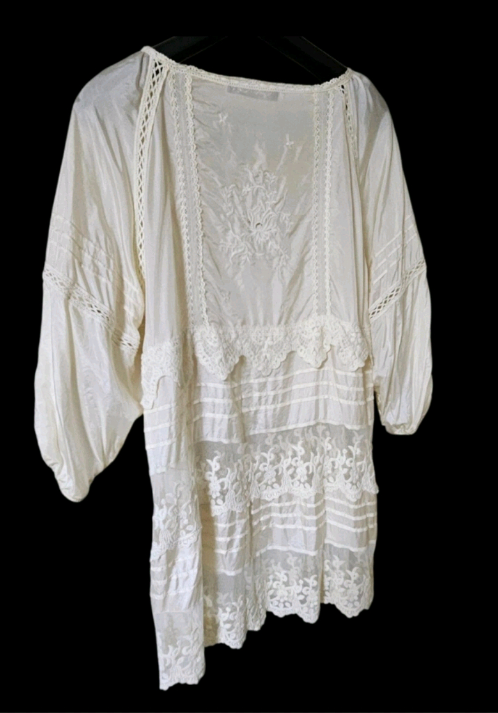 여리핏 | 아이보리 레이스 벌룬 블라우스 이미지