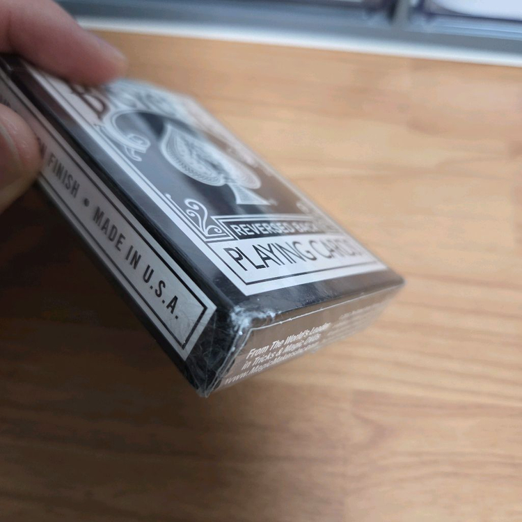 마술 플레잉 카드 바이시클 리버스백 블랙 미개봉 이미지