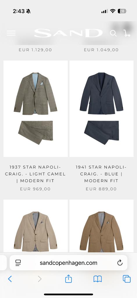 [50]Sand 정장 셋업 이미지