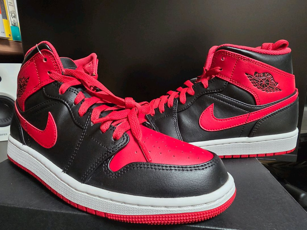 [정품]나이키 에어조던1 미드 파이어레드 260 이미지