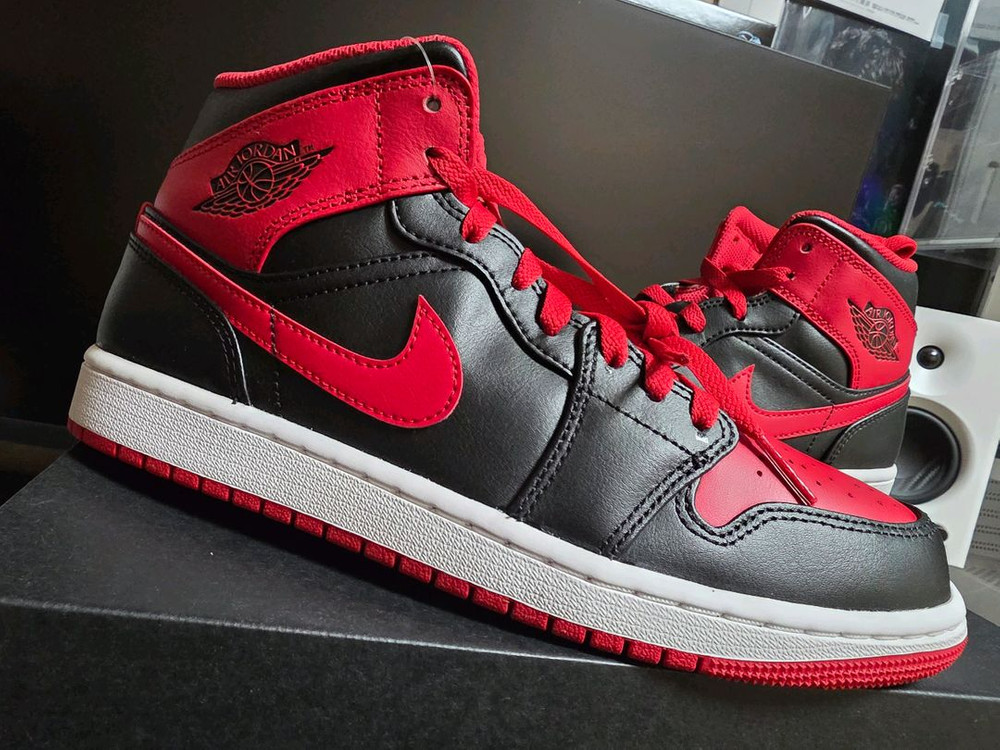 [정품]나이키 에어조던1 미드 파이어레드 260 이미지