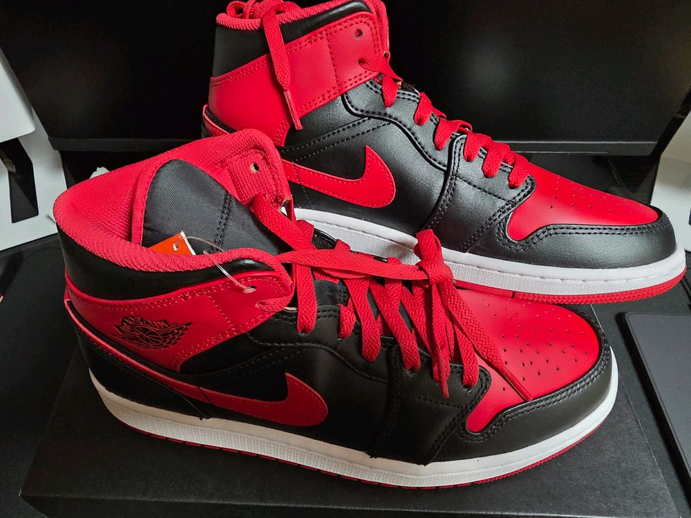 [정품]나이키 에어조던1 미드 파이어레드 260 이미지
