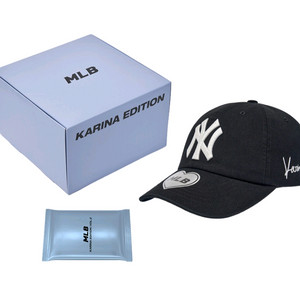 MLB 카리나 콜라보 볼캡 블랙 새상품 이미지